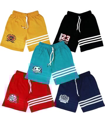atlans Pack of 5 Cotton Blend Shorts For Boys ( Yellow )
