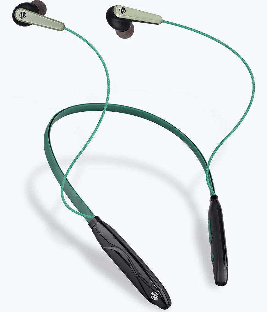 Zebronics In-the-ear Bluetooth Headset with Upto 20h Talktime True Wireless - Green
