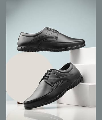 Aadi Black Men's Derby Formal Shoes