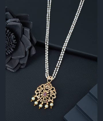 ROFARWORD Gold Brass Necklace ( Pack of 1 )