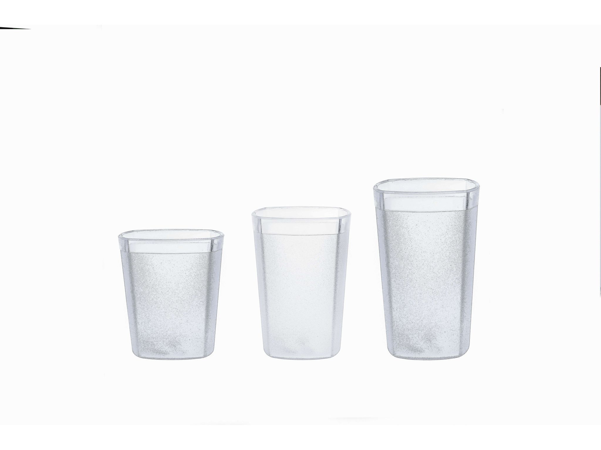 V4 Kitchen Partner Square Glass, Unbreakable Drinkware, Premium Polycarbonate - 200ml (Set of 6 Pieces) 