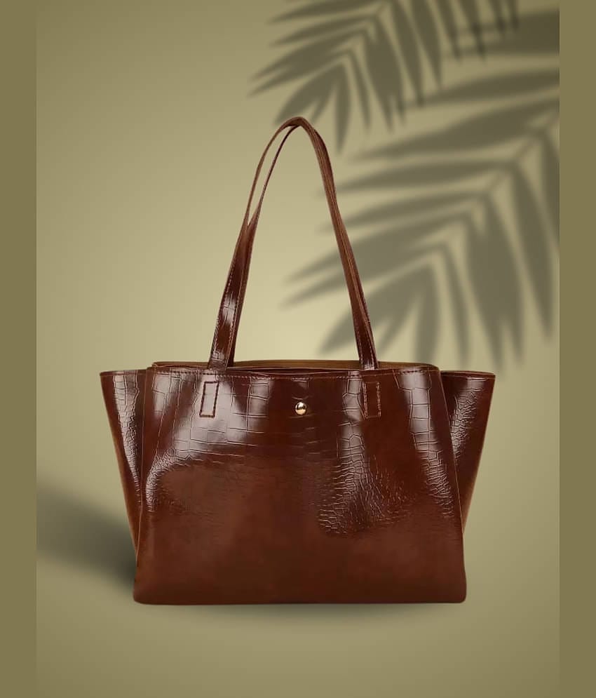 TCRAZY Shoulder Bag PU Set of 1 ( Brown )