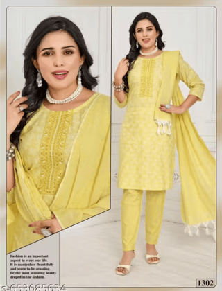 Cotton Kurti Salawar With Dupatta