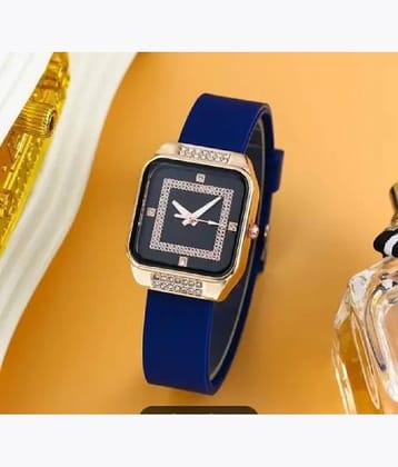 Renaissance Traders Blue PU Analog Womens Watch