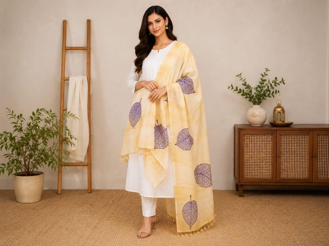 Hand Block Printed Dupatta