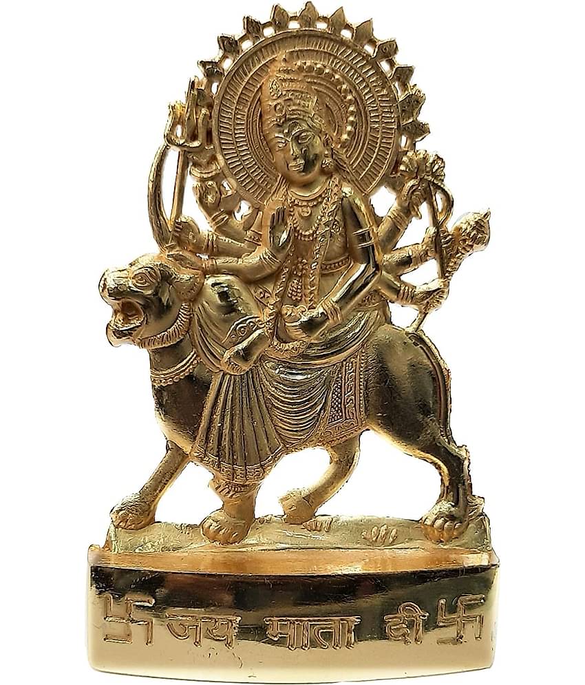 Goddess Durga Brass Idol - 14 cm