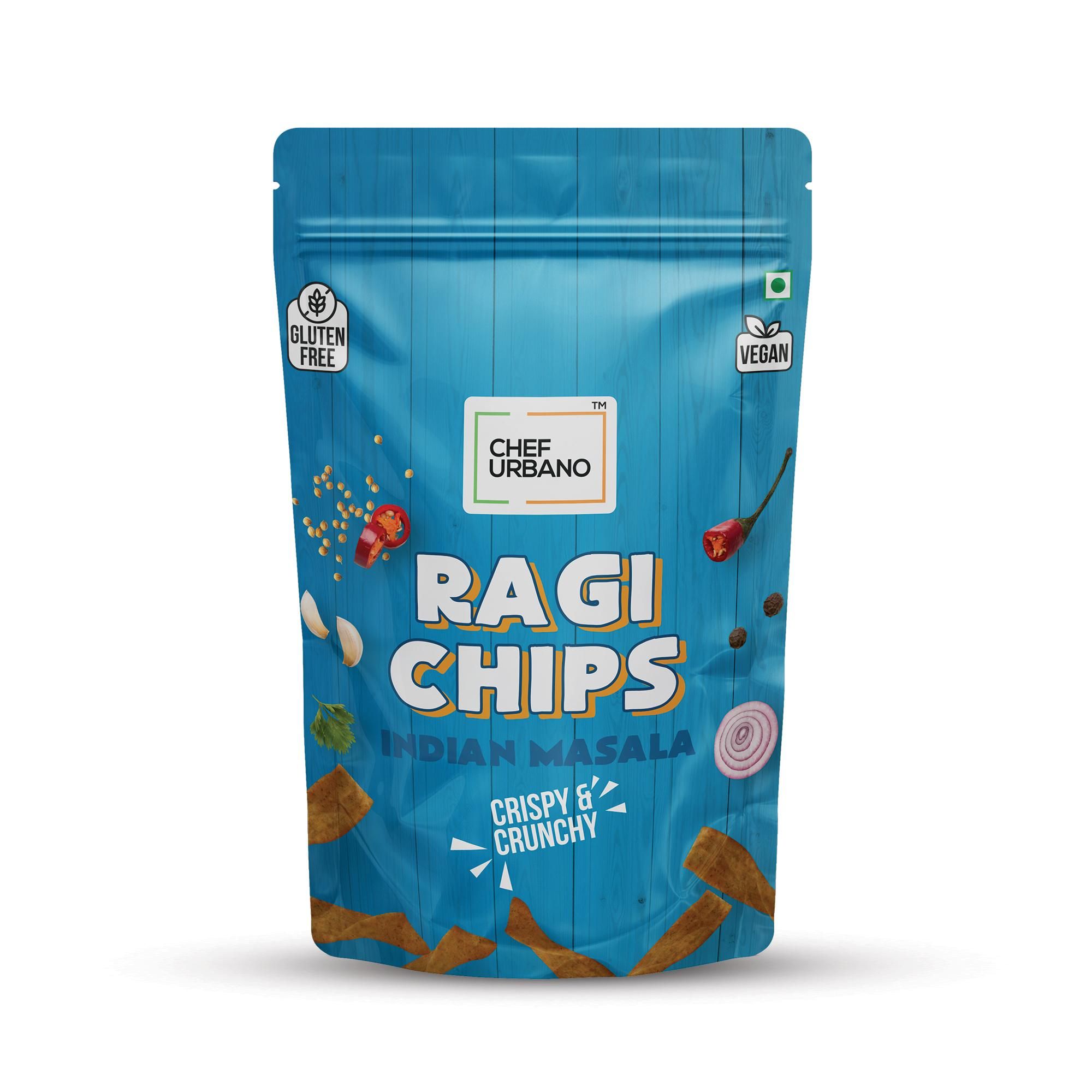Chef Urbano Chips Ragi Indian Masala Pouch 85 Gms (MRP: Rs. 149/-)
