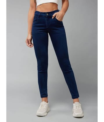 Dolce Crudo - Navy Blue Denim Skinny Fit Women's Jeans ( Pack of 1 )