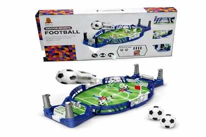 Braintastic Mini Tabletop Football Board Game, Indoor Interactive Foosball, 2 Player Desktop Pinball Soccer Game, Plastic, Multicolour, 18x15x38 cm