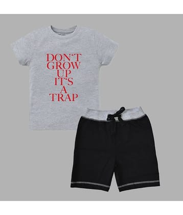 ETCHED DESIGN Pack of 1 Boys Cotton T-Shirt & Shorts Set ( Multicolor )