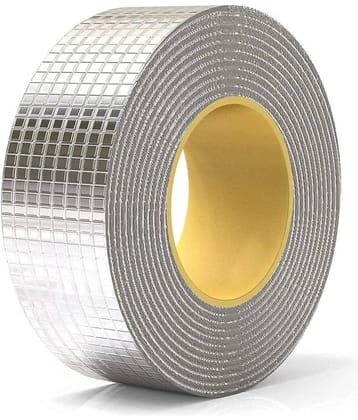 ST Aluminium Foil Self adhesive UV Protection Waterproof Tape Suitable for  Tents, Sleeping Bags , Roof Leak, Surface Crack (Silver)