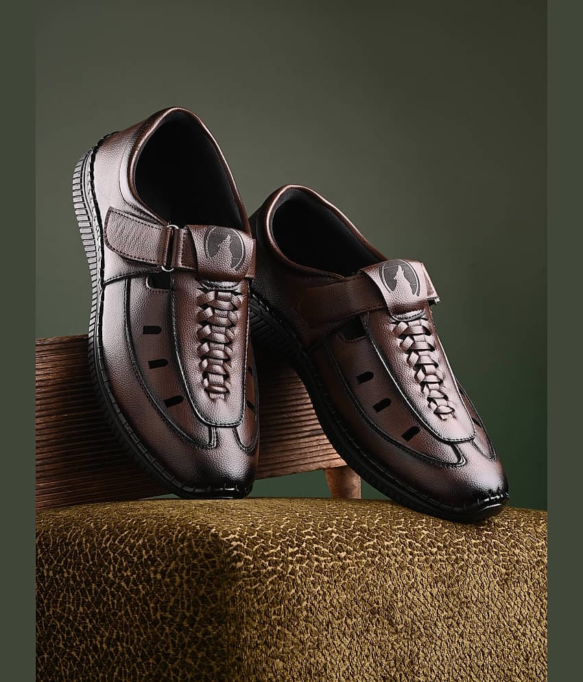 Rising Wolf - Brown Men's Sandals