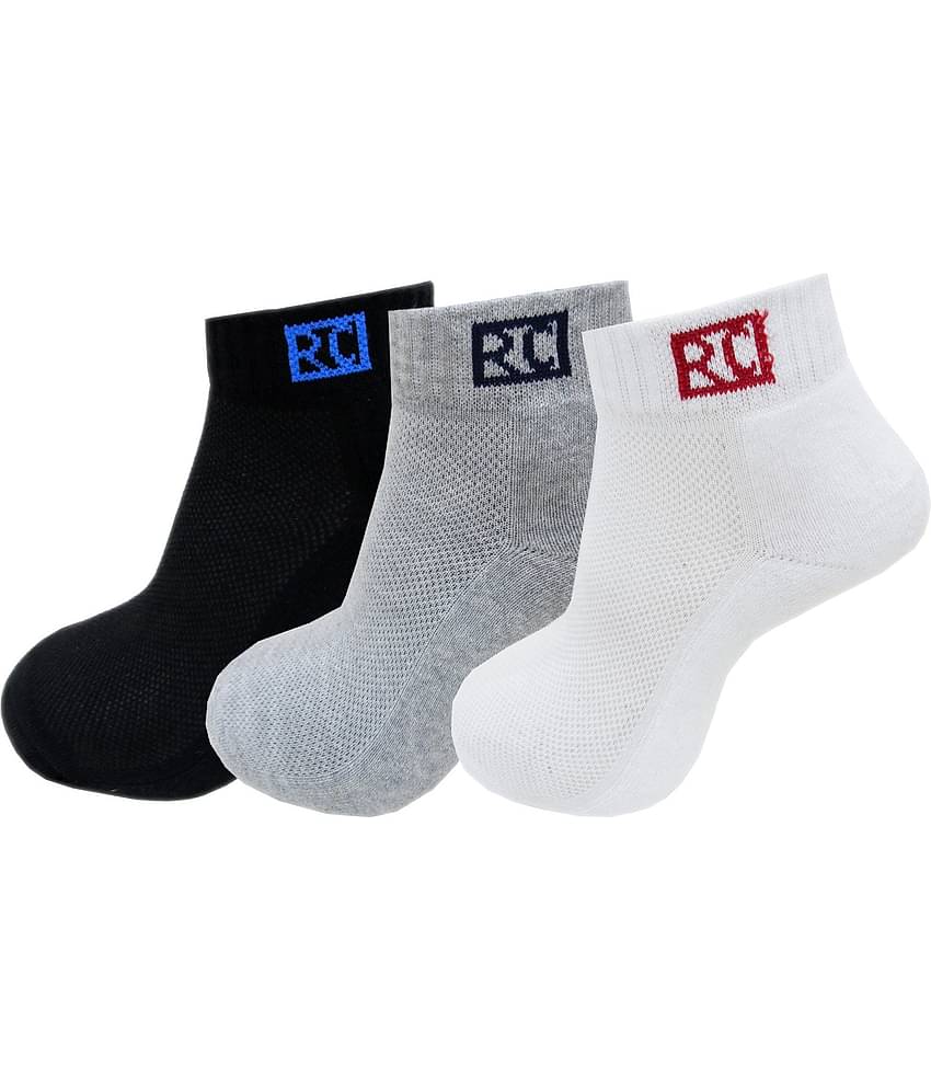 RC. ROYAL CLASS - Cotton Men's Self Design Multicolor Ankle Length Socks ( Pack of 3 )