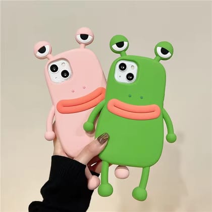 Cute 3D Cartoon Frog Shockproof Rubber Silicone iPhone Case-iPhone 13 / iPhone 14 / Green