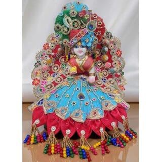 Designer Laddu Gopal Dress with Matching Mukut l Janmashtami Special Thakurji Poshak
