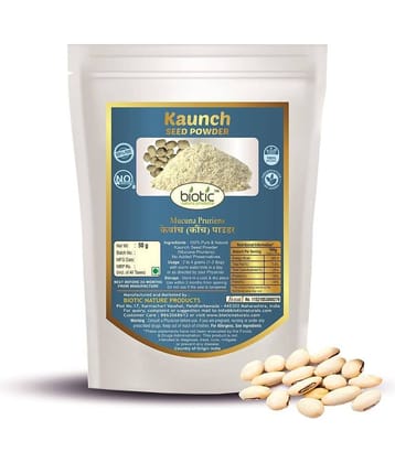 Biotic White Kaunch Beej Powder (Mucuna Pruriens) Kaunch Seeds Powder 50 gm