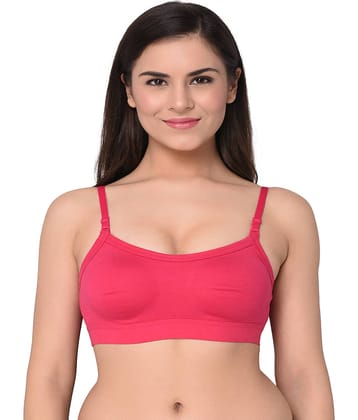 Elina Cotton Racerback bra - Pink