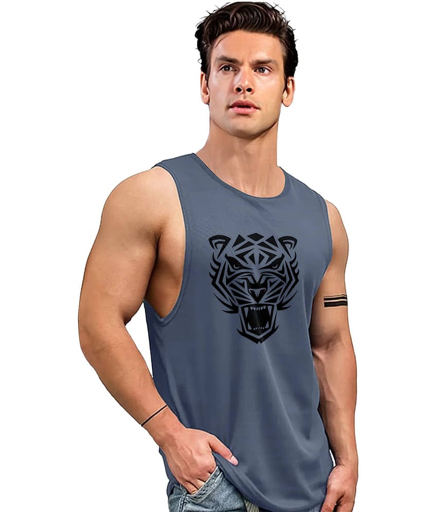 AUSK Pack of 1 Polyester Gym Vest For Men ( Grey )