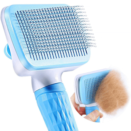 Chullbull Square Pin Slicker Brush for Dogs and Cats (Blue) Chullbull Square Pin Slicker Brush for Dogs and Cats (Blue) - Medium