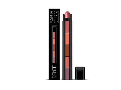 RENEE FAB 5 5-in-1 Lipstick 7.5gm, Five Shades In One, Long Lasting, Compact & Easy to Use - Nude Matte Finish