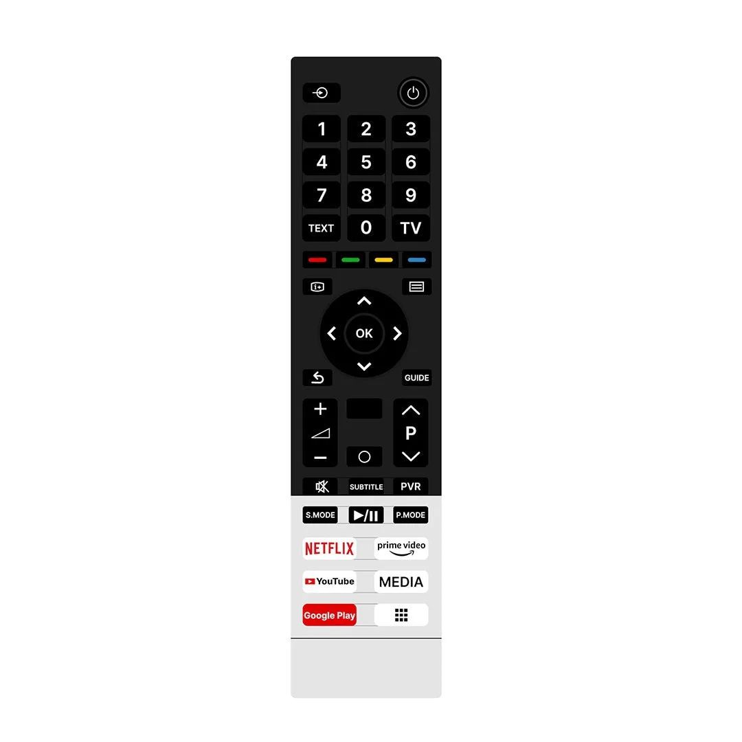 Universal Remote for Toshiiba Smart TVs  Compatible with LCD, LED, OLED, QLED, UHD, 4K Android TVs, Hot Keys for Netflix, Prime Video, YouTube, Google Play, and Media.