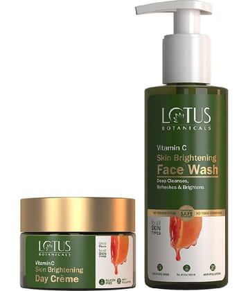 Lotus Botanicals Combo Vitamin C Face Wash 180ml + Day Cream 50g (Pack of 2)