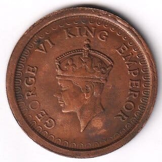 50 Grams 1 Anna 1818 King George 6th Silver Plated Ancient India Coin Heritage
