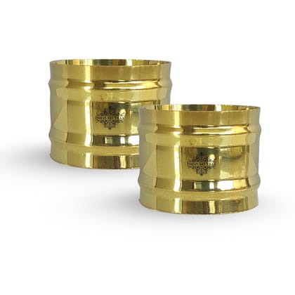 Pure Brass Designer Napkin Ring Diameter:- 4.57 cm, Gold-2