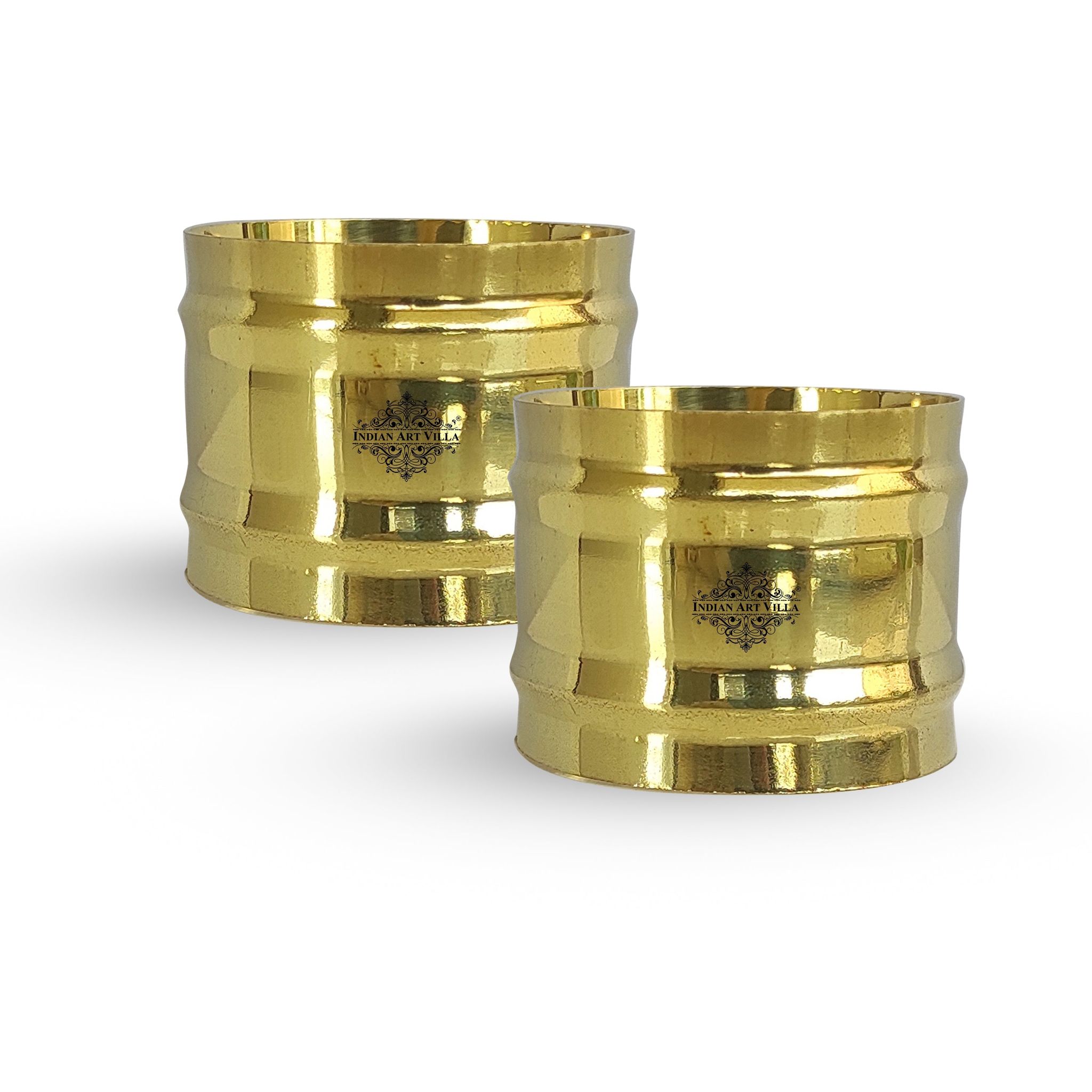 Pure Brass Designer Napkin Ring Diameter:- 4.57 cm, Gold-2
