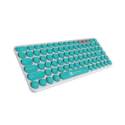 Portronics Bubble 2.0 Wireless Keyboard with Bluetooth Plus 2.4 GHz Receiver (White)
