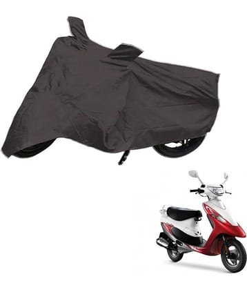 AutoRetail Dust Proof Two Wheeler Polyster Cover for TVS Scooty Pep + (Mirror Pocket, Grey Color)