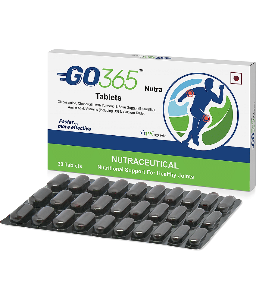 Go 365 Nutra Tablet For Joint Health With Glucosamine Turmeric Calcium 30 Nos