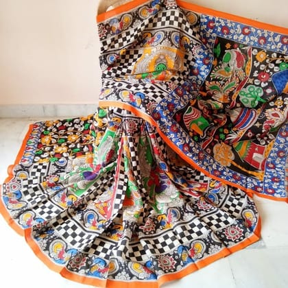 AWESOME LINEN COTTON PRINTED SAREE - 1933
