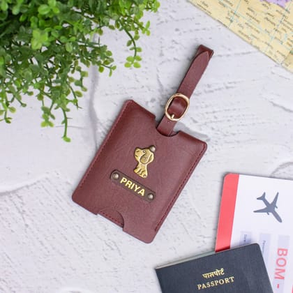 PERSONALISED TRAVEL TAG - MAROON-Maroon
