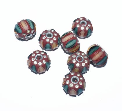 Handmade Kashmiri Beads use for jewelry makings, KASM-02-Per Packet of 25 Pcs / 15X20 MM