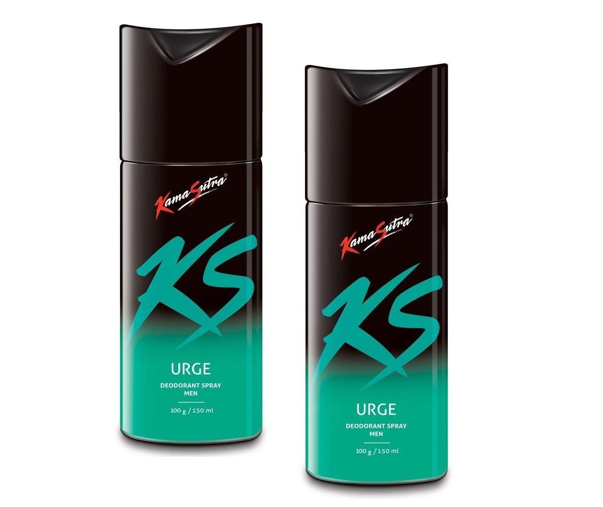 KamaSutra Deodorant Body Spray For Men, 150 ml - (Urge-Urge) Pack of 2