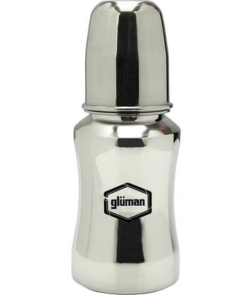Gluman - 180 Silver Feeding Bottle ( Pack of 1 )