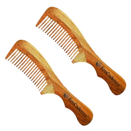 EcoCadenza Pure Neem French Comb Treated With Oil and Herbs. EcoCadenza Pure Neem French Comb Treated With Oil and Herbs.