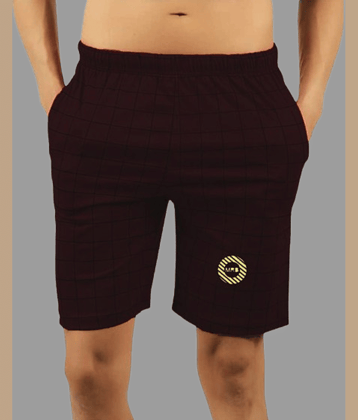 MRB Brown Cotton Blend Men's Shorts ( Pack of 1 )