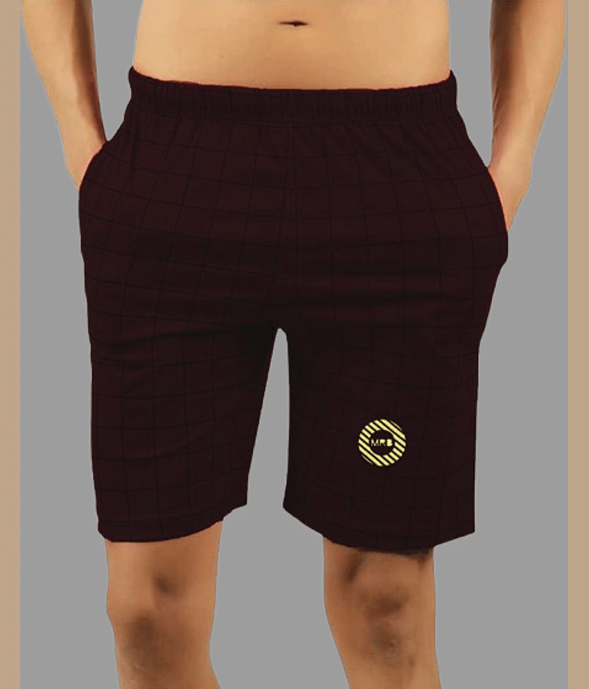 MRB Brown Cotton Blend Men's Shorts ( Pack of 1 )