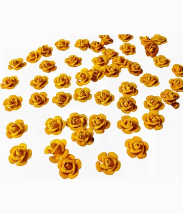 Cherry Tree Metal  Artificial Velvet Rose Flowers  ( Pack of 1 )