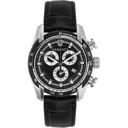 Versace Men 44 mm Size Black Dial Analog Watch- VE2I00121-Black