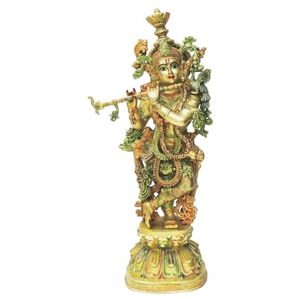 Brass Krishna God Idol Statue � Decorative Brass Murti, Height : 36 Inch (BSMAS1815 K)