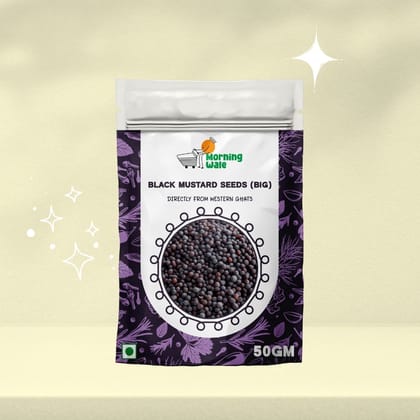 Morning Wale Black Mustard Seeds/Rai - Big (90g) | Bold Tempering Spice | Pungent Aroma
