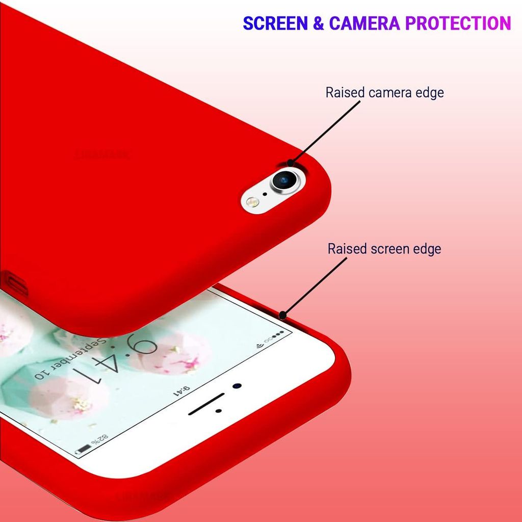 LIRAMARK Liquid Silicone Soft Back Cover Case for Apple iPhone 6 Plus / 6S Plus