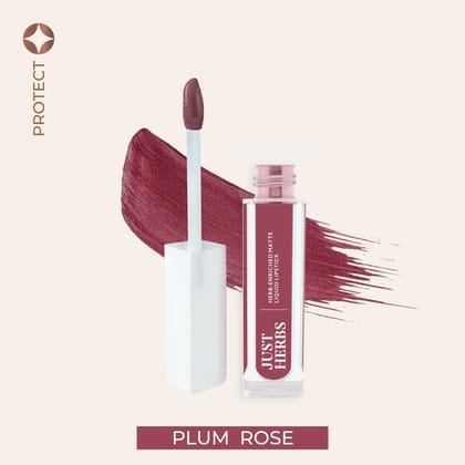 Herb-enriched Matte Liquid Lipstick HE-02 Plum_Rose