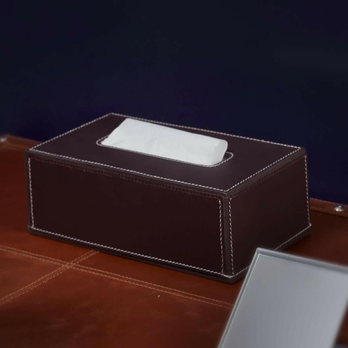 Modella Tissue Box Holder Bordeaux-Bordeaux