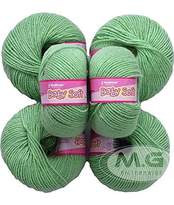 Vardhman 100% Acrylic Wool Moss 6 Pc Baby Wool 4 ply Wool Ball Hand Knitting Wool/Art Craft Soft Fingering Crochet Hook Yarn- Art-AJJ