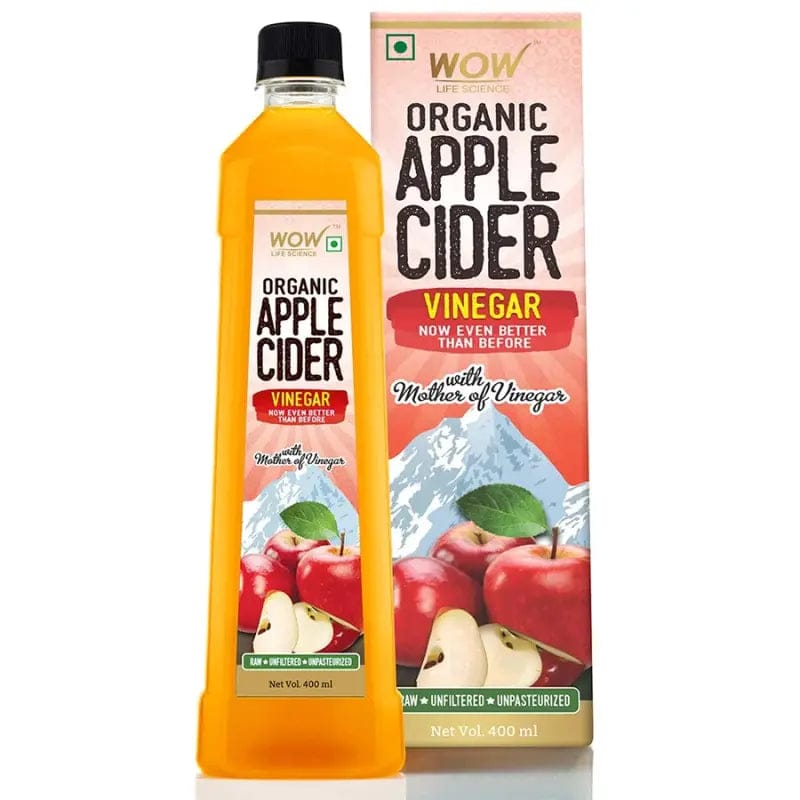 WOW Life Science Organic Apple Cider Vinegar (400 ML)-400 ML