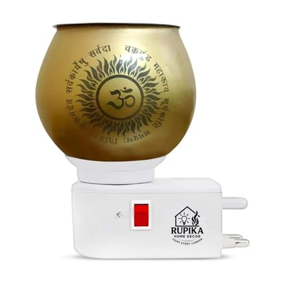 RUPIKA | Electric Ceramic Aroma Diffuser | Kapoor Dani Camphor Burner | Incense Holder with Night Lamp for Home, Office & Meditation